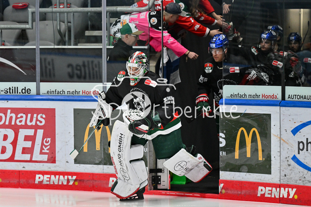 Augsburger Panther - Schwenninger Wild Wings | Im Bild Strauss MANN (Augsburger Panther #38) / geht aufs Eis / warmup / DEL: Augsburger Panther - Schwenninger Wild Wings, Curt Frenzel Stadion am 24.01.2025
