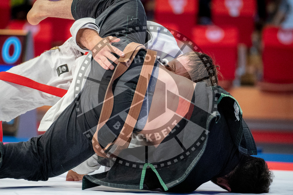 20231107PBB6158 | Fighters compete during the AJP World Master Championship in the Mubadala Arena in Abu Dhabi, Arab United Emirates, on November 7, 2023.