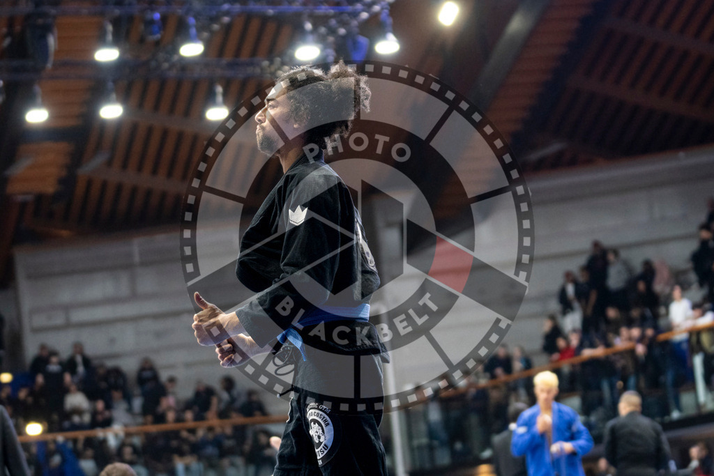 20240121PBB5350 | Fighters compete during the second day of the IBJJF European Championship in Paris, France, on January 21, 2024.