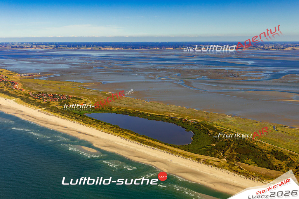 Aktuelles Luftbild von Hammersee Juist - Die Luftaufnahme wurde 2022 mittels UL-Flugzeug erstellt ( keine Drohne ) - hochauflösende Kamera-Systeme von  Canon -Beste Qualität - Für grossformatige Ausdrucke geeignet. Die Geschenkidee !