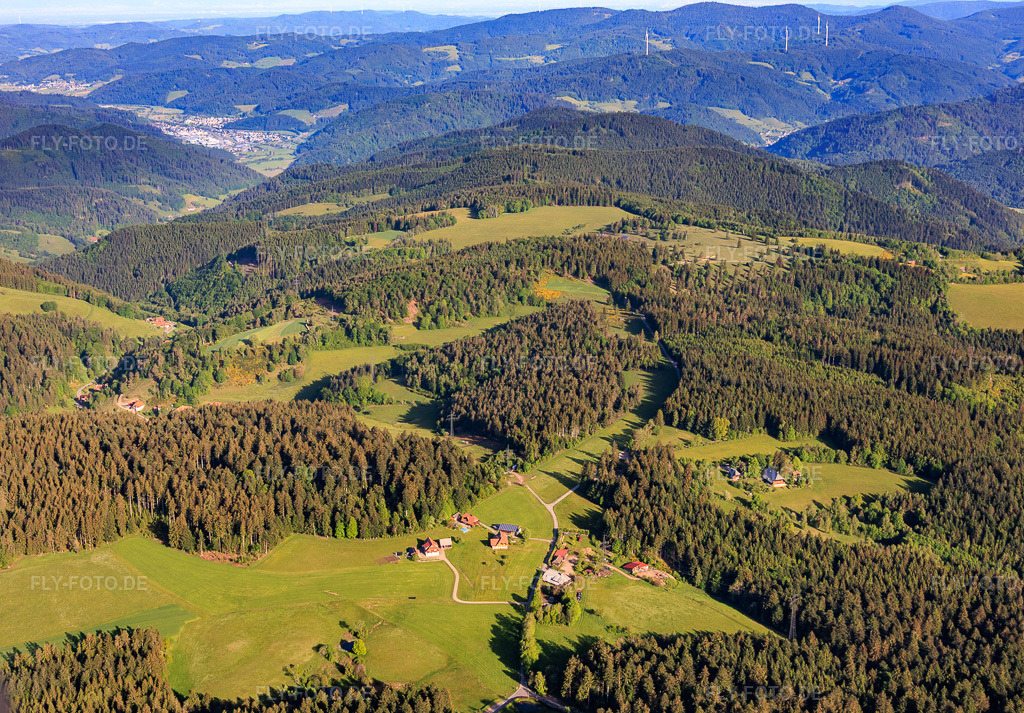 Luftbild: Moosenmättle mit Bergstüble und Hinterer Liefersbergerhof im Ortsteil Diesenhof in Lauterbach im Bundesland Baden-Württemberg in Deutschland.Foto: IMG_156270.jpg vom 17.05.2026 durch Werner Riehm/FLY-FOTO.deAuflösung des Originals: 5594 x 3893 px