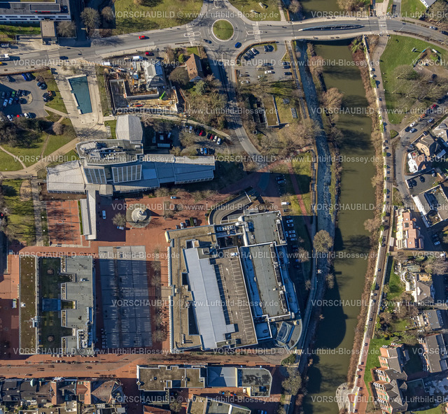 Luenen230204158 | Luftbild, City mit Rathaus, Willy-Brandt-Platz, Lünen, Ruhrgebiet, Nordrhein-Westfalen, Deutschland