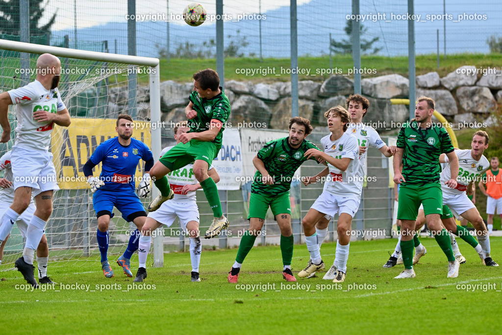 SC Landskron vs. Rapid Lienz | #10 Dominik Müller Rapid Lienz, #8 Philipp Gatti SC Landskron, #44 Jakub Corej Rapid Lienz, #10 Nemanja Lukic SC Landskron, #3 Valentin Christian Dorer Rapid Lienz, #18 Alexander Reichmann SC Landskron, #18 Diego Mareschi Rapid Lienz, SC Landskron vs. Rapid Lienz, SC Landskron vs. Rapid Lienz am 22.09.2024 in Villach (Sportanlage Landskron), Austria, (Photo by Bernd Stefan)