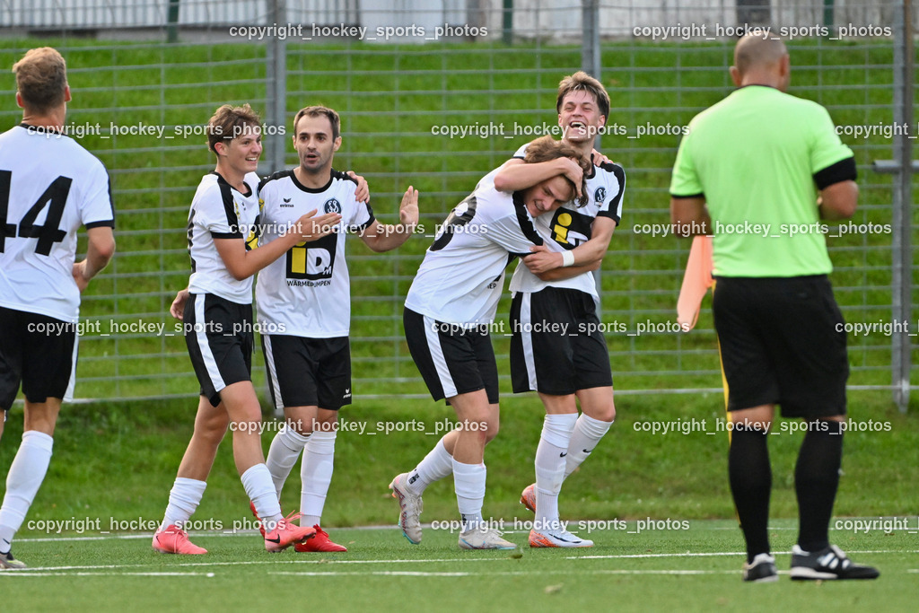 SV Spittal vs. SVG Bleiburg | #18 Kristijan Jelic SV Spittal, Jubel SV Spittal, #31 Matthias Mitterdorfer SV Spittal, #40 Anton Peric SV Spittal, #10 Adrian Steurer SV Spittal, SV Spittal vs. SVG Bleiburg, SV Spittal vs. SVG Bleiburg am 14.08.2024 in Spittal an der Drau (Goldeck Stadion), Austria, (Photo by Bernd Stefan)