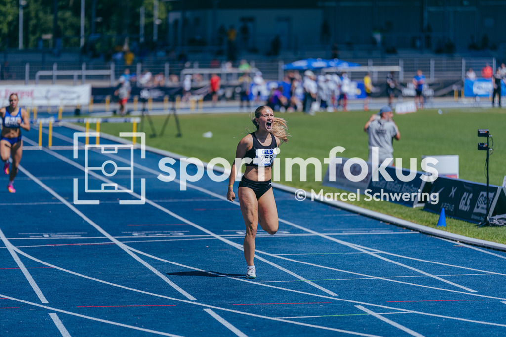 DM U23 U18 Bochum 2026 | Leila Ehlers (TSV Asendorf), Startnummer 758, 400 Meter Hürden, Deutsche Meisterschaften der U18 &amp; U23 2026, Lohrheidestadion Bochum-Wattenscheid, 04.07.2026 Foto: Marcel Schwering / sportimfokus - Realisiert mit Pictrs.com