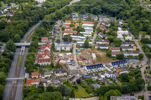 Bochum220604911 | Luftbild, Baustelle und Neubau Sonnenquartier Lennershof, Lennershofstraße Ecke Zum Schebbruch, Querenburg, Bochum, Ruhrgebiet, Nordrhein-Westfalen, Deutschland