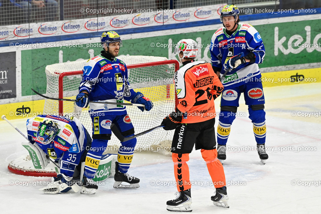 EC IDM WÄRMEPUMPEN VSV vs. MOSER MEDICAL GRAZ99ERS | #37 René Swette EC VSV, #10 Thomas Vallant EC VSV, #2 Dylan MacPherson EC VSV, #28 Lenz Moosbrugger Graz 99ers, EC IDM WÄRMEPUMPEN VSV vs. MOSER MEDICAL GRAZ99ERS, EC IDM WÄRMEPUMPEN VSV vs. MOSER MEDICAL GRAZ99ERS am 17.03.2026 in Villach (Stadthalle Villach), Austria, (Photo by Bernd Stefan)