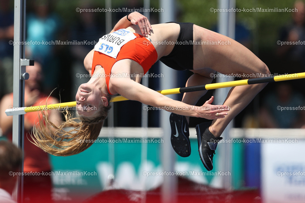 RT17062303020 | 17.06.2023, Leichtathletik, Mehrkampf-Meeting Ratingen, Tag 1, Stadion am Stadionring:  Shaina Burns (USA) siegt beim Hochsprung