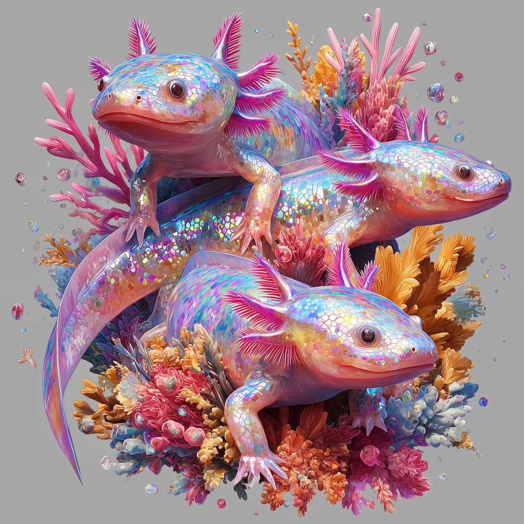 2602041 - Axolotl Glamour | Poppiges dekoratives Axolotl Motiv