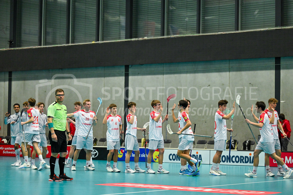 Switzerland U19 vs Finland U19 - 3. February 2024 | Switzerland U19 vs Finland U19
U19 Men International Matches in Switzerland
GoEasy Arena, Siggenthal Station
Players of Team Switzerland celebrating a goal.
Credit: Markus Aeschimann | <a href="https://www.markus-aeschimann.ch">Sportfotografie Markus Aeschimann</a> | <a href="https://www.instagram.com/sportfotografie.aeschimann">@sportfotografie.aeschimann</a> - Realisiert mit Pictrs.com