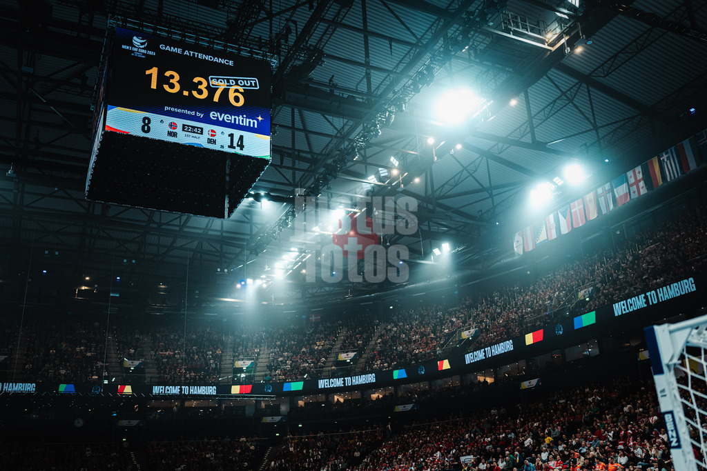 Handball | Herren | EHF EURO 2024 | European Championshop Men 2024 Final Tournament | Norwegen vs. Dänemark | 21.01.2024 | Die Barclays Arena ist ausverkauft