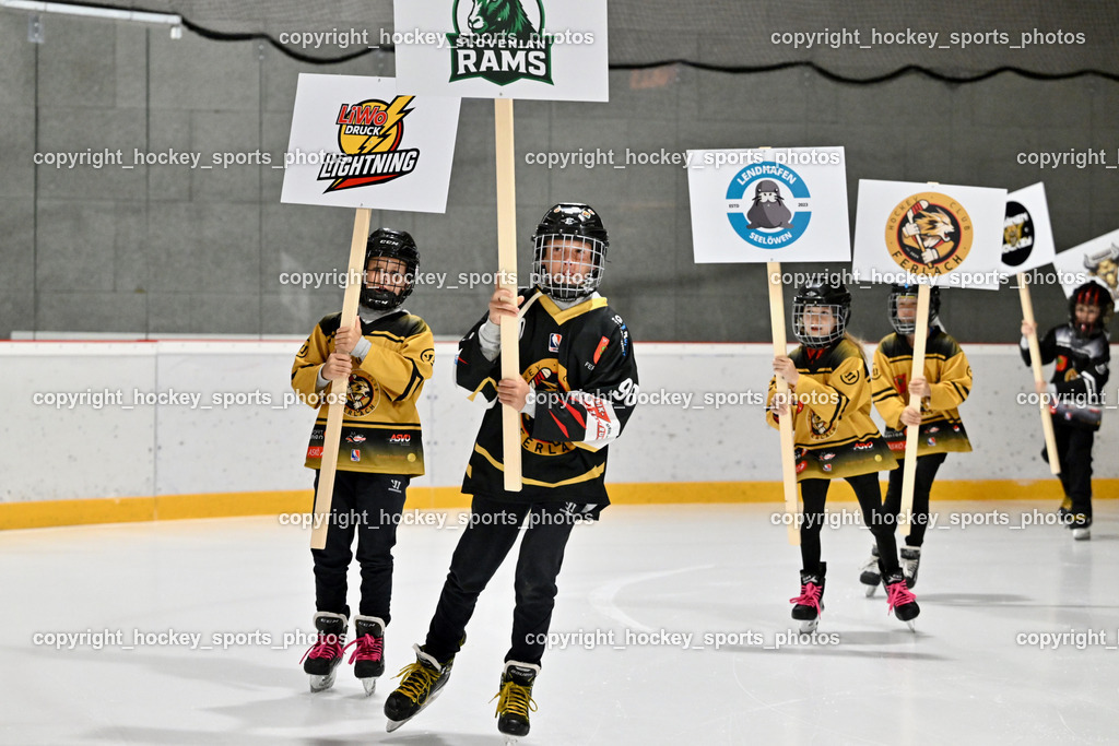 Kuss & Kuss Kings vs. Golden Bulls | Eröffnung Sunshine hockey League, Tafel Kinder, Kuss &amp; Kuss Kings vs. Golden Bulls, Kuss &amp; Kuss Kings vs. Golden Bulls am 30.05.2025 in Ferlach (HTC Eishalle Ferlach), Austria, (Photo by Bernd Stefan)