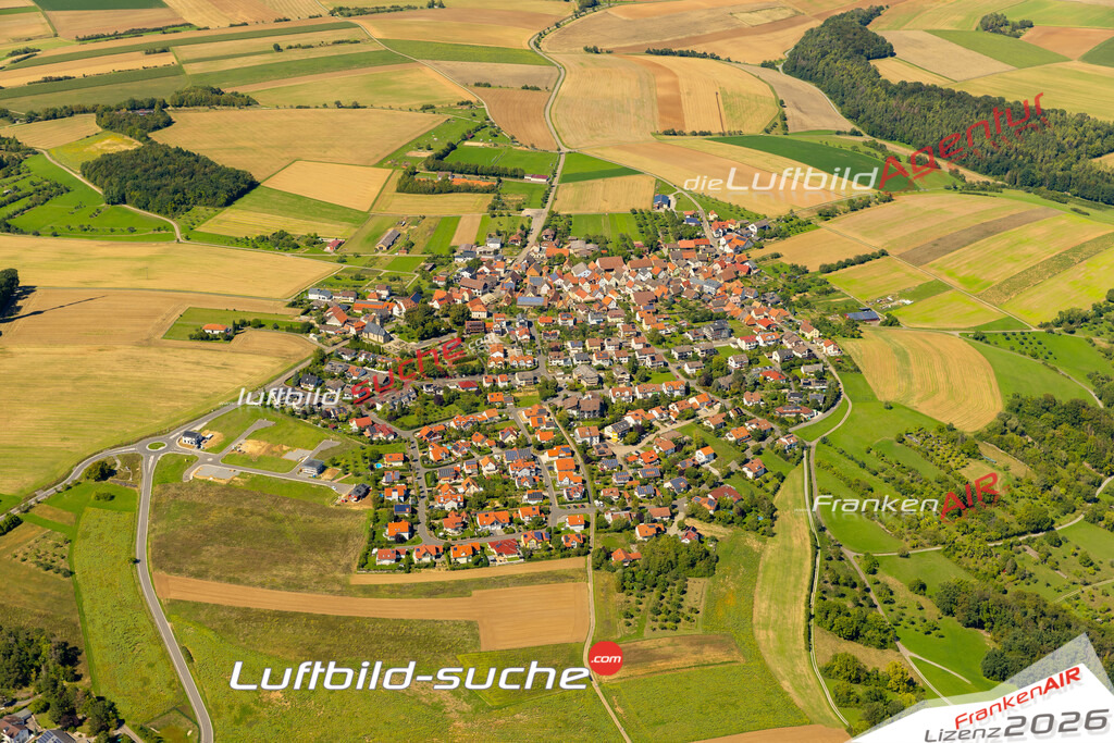 Das Luftbild zeigt : Löffelstelzen Bad Mergentheim - Die Luftaufnahme wurde 2023 vom UL-Flugzeug aus erstellt ( keine Drohne ) - Hochauflösende Luftaufnahme - Für grossformatige Ausdrucke geeignet. Die Geschenkidee !Mit Lizenz und Bildrechte bestellbar
