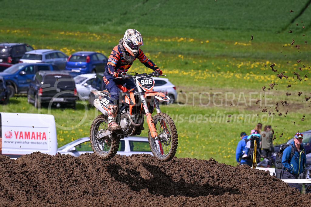 Motocross Schlatt bei Winterthur - 29. April 2023 | #996 Zemp Pascal aus Schuepfheim (CH) auf KTM in der Kategorie MX2 am Motocross Schlatt bei Winterthur, 29. April 2023.
Instagram: @mx_schlatt | @mc_wila | @sam_schweiz
Bild: Sportfotografie Markus Aeschimann | www.markus-aeschimann.ch - Realisiert mit Pictrs.com