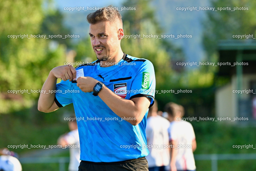 ESV Admira vs. SC Arriach | Edin Omerhodzic Referee, ESV Admira vs. SC Arriach, ESV Admira vs. SC Arriach am 24.08.2024 in Villach (Sportzentrum Admira), Austria, (Photo by Bernd Stefan)
