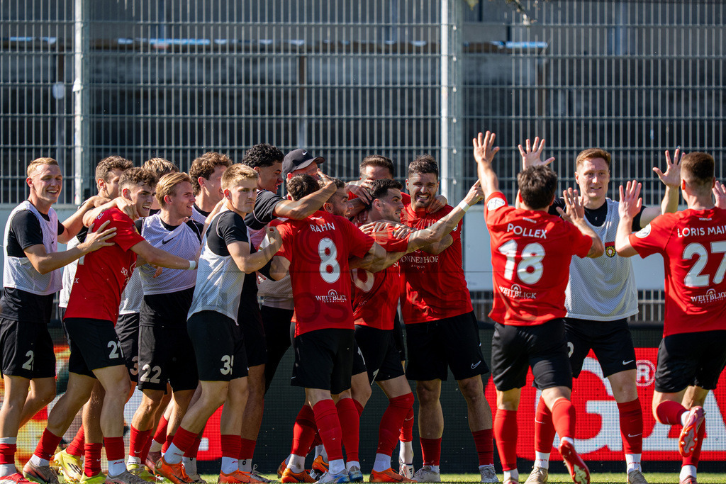 Stuttgarter Kickers vs. SG Sonnenhof Großaspach, Fussball, WFV-Pokal, Finale, 23.05.2026 | Mert Tasdelen (SG Sonnenhof Großaspach, #10) jubelt mit seinem Team nach dem Treffer zum 1:3,Stuttgarter Kickers vs. SG Sonnenhof Großaspach, Fussball, WFV-Pokal, Finale, 23.05.2026