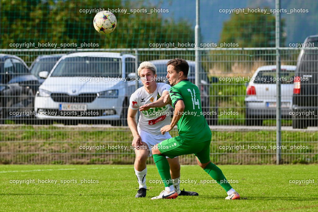 SC Landskron vs. Rapid Lienz | #16 Peter Fleissner Rapid Lienz, #14 Daniel Arneitz SC Landskron, SC Landskron vs. Rapid Lienz, SC Landskron vs. Rapid Lienz am 22.09.2024 in Villach (Sportanlage Landskron), Austria, (Photo by Bernd Stefan)