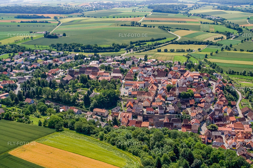 Ortsansicht von Norden | Luftbild: Ortsansicht von Norden im Ortsteil Hilsbach in Sinsheim im Bundesland Baden-Württemberg in Deutschland. Foto: IMG_3269.jpg vom 01.07.2006 durch Werner Riehm/FLY-FOTO.de - Realisiert mit Pictrs.com