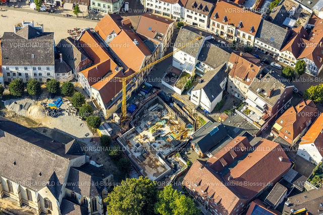 Beckum230804484 | Luftbild, Baustelle mit Neubau Wohngebäude an der Probsteigasse, Beckum, Münsterland, Nordrhein-Westfalen, Deutschland