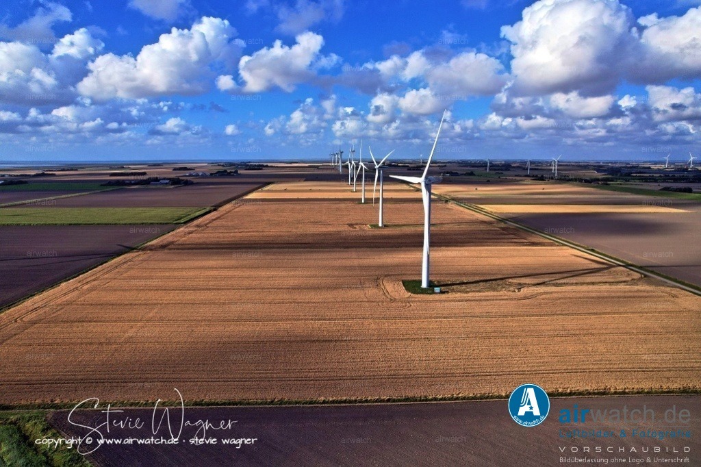 Windpark - Emmelsbüll-Horsbüll | Luftbild, Windenergieanlagen, Bürgerwindpark Emmelsbüll-Horsbüll, Windkraft, Windpark, Nordfriesland, 