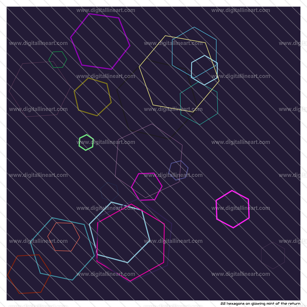 22-hexagons-glowing-mint-of-the-return | digitallineart - Realisiert mit Pictrs.com
