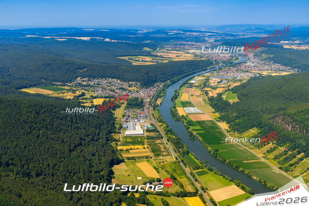 Das Luftbild zeigt :  Laudenbach - Die Luftaufnahme wurde 2023 vom UL-Flugzeug aus erstellt ( keine Drohne ) - Hochauflösende Luftaufnahme - Für grossformatige Ausdrucke geeignet. Die Geschenkidee !Mit Lizenz und Bildrechte bestellbar
