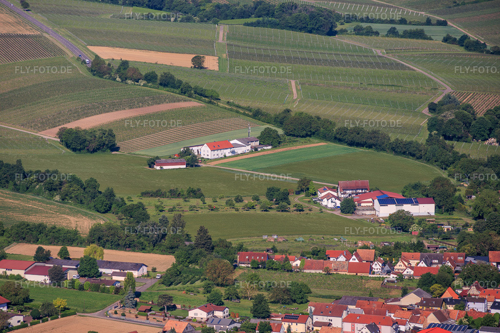Luftbild: Kehler Hof im Ortsteil Ingenheim in Billigheim-Ingenheim im Bundesland Rheinland-Pfalz in Deutschland.Foto: IMG_156774.jpg vom 23.05.2026 durch Werner Riehm/FLY-FOTO.deAuflösung des Originals: 6000 x 4000 px
