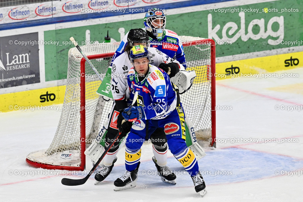 EC IDM Wärmepumpen VSV vs. Pioneers Vorarlberg | #95 Mark Katic EC VSV, #25 Julian Metzler Pioneers Vorarlberg, #37 René Swette EC VSV, EC IDM Wärmepumpen VSV vs. Pioneers Vorarlberg, EC IDM WÄRMEPUMPEN VSV vs. Pioneers Vorarlberg am 03.10.2025 in Villach (Stadthalle Villach), Austria, (Photo by Bernd Stefan)