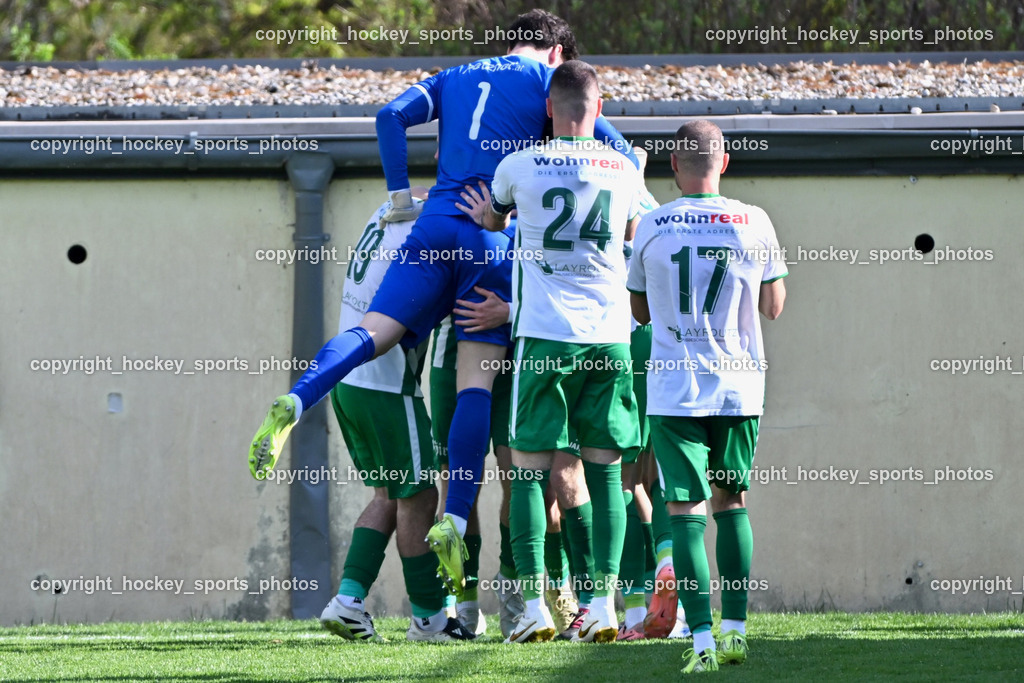 SV Donau Klagenfurt vs. SAK | Jubel SV Donau, #17 Dejan Lazarevic SV Donau,  #24 Zoran Vukovic SV Donau,  #1 David Armin Holzer SV Donau,  SV Donau Klagenfurt vs. SAK, SV Donau Klagenfurt vs. SAK am 11.04.2026 in Klagenfurt (Sportplat Donau ), Austria, (Photo by Bernd Stefan)