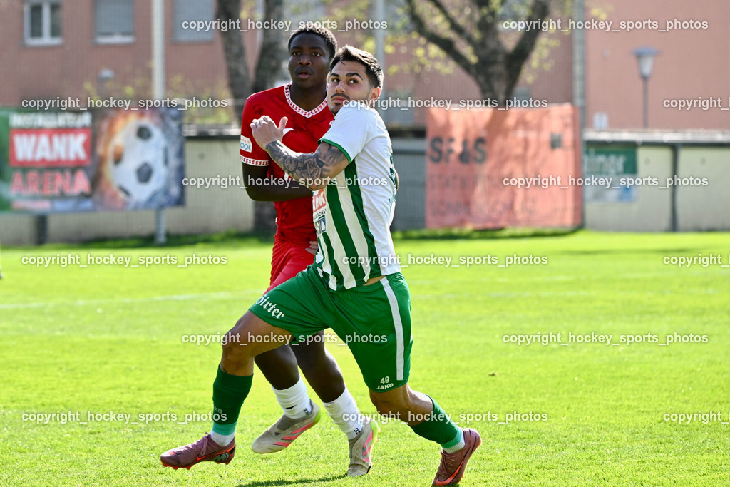 SV Donau Klagenfurt vs. SAK | #49 Damjan Jovanovic SV Donau,  #14 Andre Le Prince Chedjou Fonkou SAK, SV Donau Klagenfurt vs. SAK, SV Donau Klagenfurt vs. SAK am 11.04.2026 in Klagenfurt (Sportplat Donau ), Austria, (Photo by Bernd Stefan)