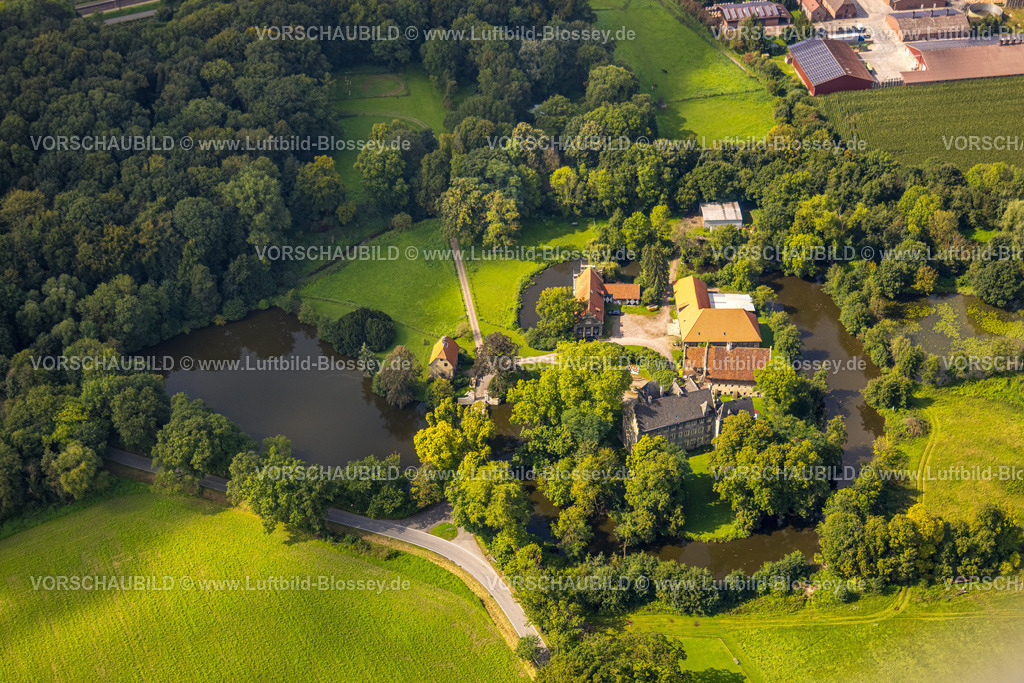 Hamm230900109 | Luftbild, Schloss Ermelinghoff, Bockum-Hövel, Hamm, Ruhrgebiet, Nordrhein-Westfalen, Deutschland