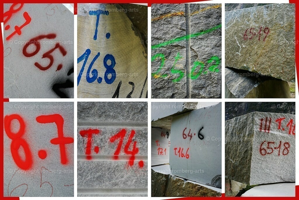 MixedStones | Stein, Steinblock, Steinbruch, Beton, Betonblock, nummerierter Steinblock