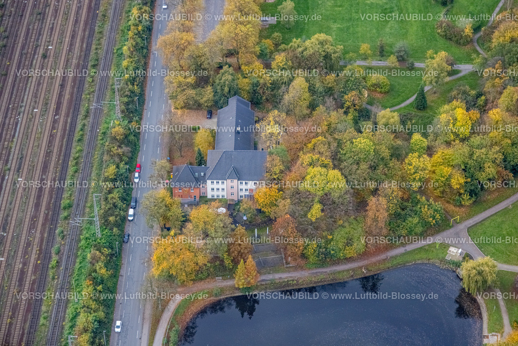 Hamm221011953 | Luftbild, HoppeGarden, Livemusik Veranstaltungsort, Kulturwerkstatt, Friedrich-Ebert-Park, Mitte, Hamm, Ruhrgebiet, Nordrhein-Westfalen, Deutschland