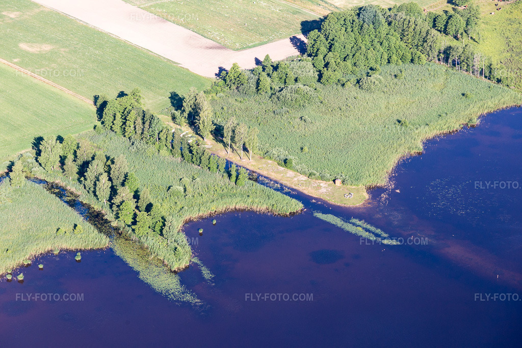 Aerial view: View of the town in Hunna in the state Kronoberg, Sweden.Photo: IMG_108192.jpg taken on 06/28/2018 by Werner Riehm/FLY-FOTO.comResolution of the original: 5472 x 3648 px