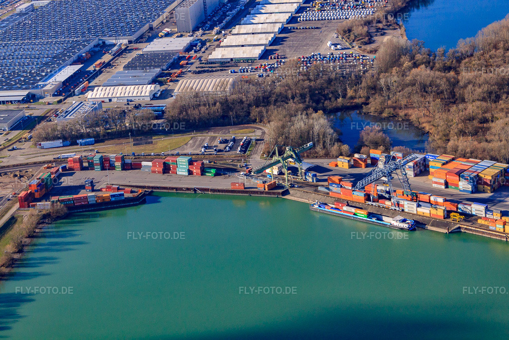 Luftbild: Contargo Worth am Landeshafen Wörth im Ortsteil Maximiliansau in Wörth im Bundesland Rheinland-Pfalz in Deutschland. Foto: IMG_23220.jpg vom 02.12.2009 durch Werner Riehm/FLY-FOTO.deIntermodal network for the european hinterland | Contargo