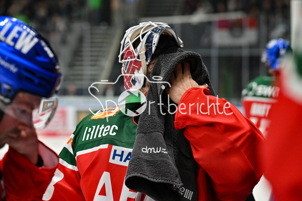 Augsburger Panther - Kölner Haie | Im Bild Strauss MANN (Augsburger Panther #38) / FReisteller / Einzelfoto / DEL: Augsburger Panther - Kölner Haie, Curt Frenzel Stadion am 29.09.2024