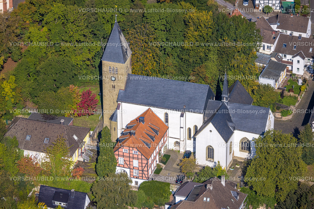 Froendenberg220901146 | Luftbild, Evang. Stiftskirche, Fröndenberg, Fröndenberg/Ruhr, Ruhrgebiet, Nordrhein-Westfalen, Deutschland