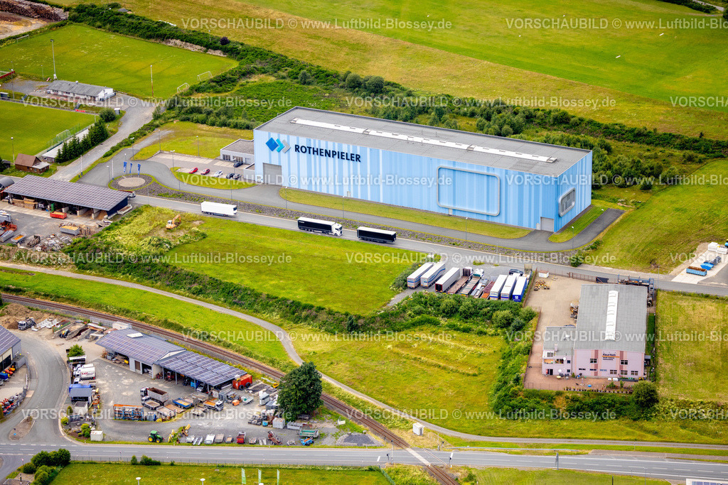 Erndtebrueck240709695 | Luftbild, Gewerbegebiet Schameder, Melbacher Höhe, Werk Rothenpieler, Leimstruth, Erndtebrück, Kreis Siegen-Wittgenstein, Nordrhein-Westfalen, Deutschland