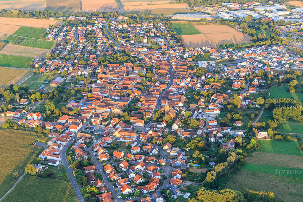 Luftbild: Hauptstr in Rohrbach im Bundesland Rheinland-Pfalz in Deutschland. Foto: IMG_094476.jpg vom 01.09.2016 durch Werner Riehm/FLY-FOTO.de