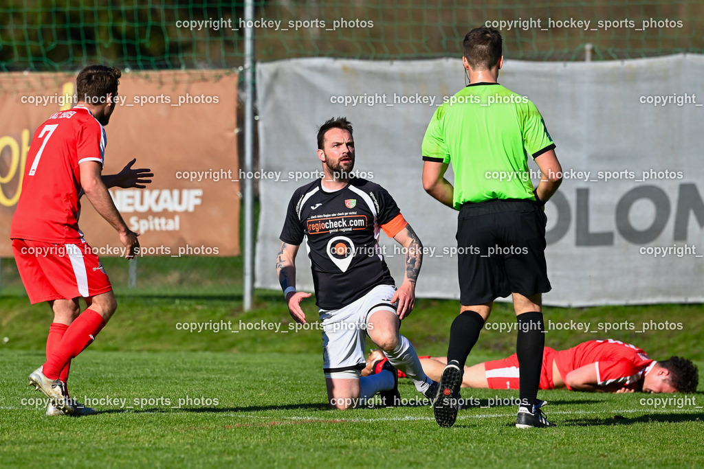 FC Gmünd vs. FC KAC 1909 22.4.2023 | #7 Jakob Orgonyi, #8 Udo Gasser, Treffer Patrick Referee