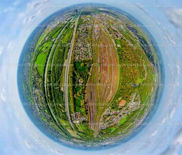 Oberhausen240490099GueterbahnhofVonderort | Luftbild, Güterbahnhof und Rangierbahnhof Oberhausen-West Osterfeld, Gleisanlagen, Vondern, Oberhausen, Rheinland, Ruhrgebiet, Nordrhein-Westfalen, Deutschland