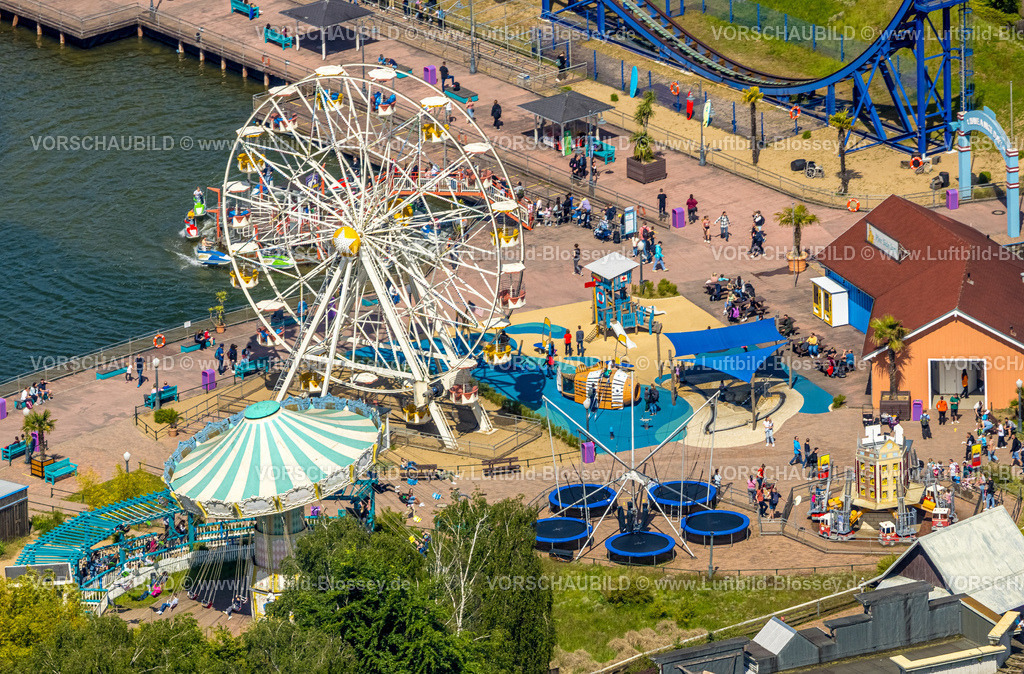 Bottrop230510327Kirchhellen | Luftbild, Movie Park Germany, Freizeitpark zum Thema Film, Santa Monica Wheel Riesenrad, Kirchhellen-Nord-Ost, Bottrop, Ruhrgebiet, Nordrhein-Westfalen, Deutschland