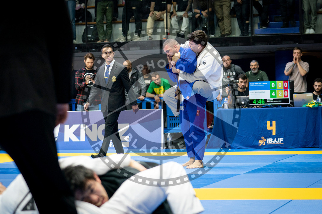 20240124PBB01662 | Fighters compete during the second day of the IBJJF European Championship in Paris, France, on January 24, 2024.