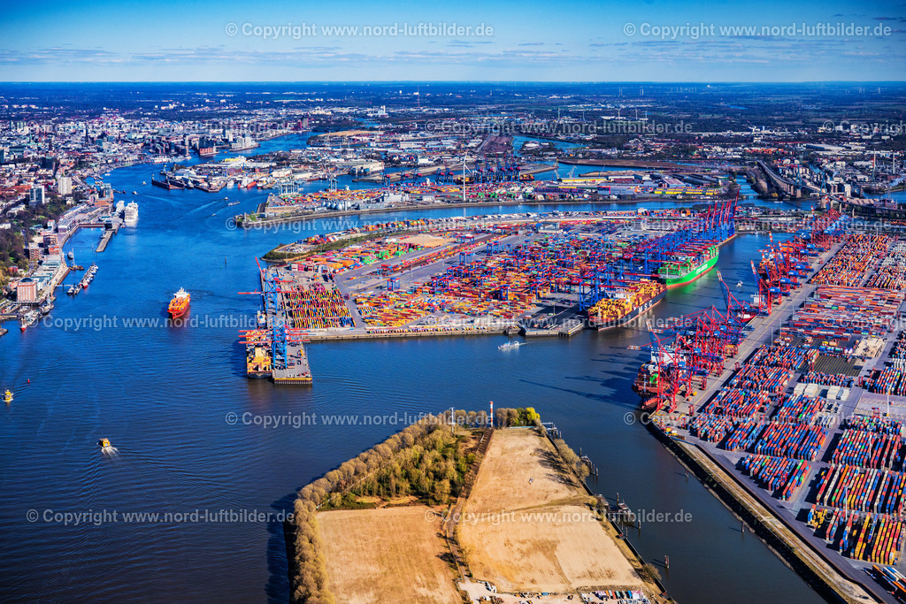 Hamburg_Waltershof_Containerterminal_CTB_Burchardkai_Eurogate_ELS_4148060425 | HAMBURG 06.04.2025 Container und Containerschiffe am Kai der HHLA Logistics Container Terminal Burchhardkai und Waltershofer Hafen im Eurogate Container Terminal des Hamburger Hafens in Hamburg. Weiterführende Informationen bei: EUROGATE GmbH & Co. KGaA, KG,  Hafen Hamburg Marketing e.V. (HHM),  Hamburger Hafen und Logistik Aktiengesellschaft,  hamburg.de GmbH & Co. KG. // Container and container ships at berth HHLA Logistics Container Terminal Burchhardkai and Walter Hofer Euro Gate Container Terminal in the Port of Hamburg harbor in Hamburg. Further information at: EUROGATE GmbH & Co. KGaA, KG,  Hafen Hamburg Marketing e.V. (HHM),  Hamburger Hafen und Logistik Aktiengesellschaft,  hamburg.de GmbH & Co. KG. Foto: Martin Elsen