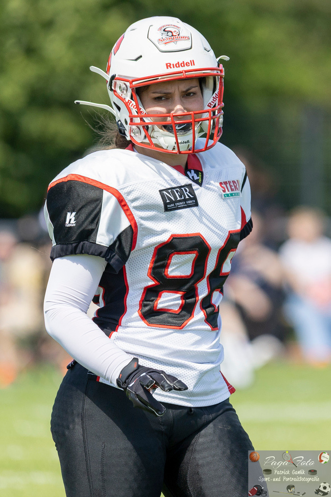 GFLW 1: German Football League Women 1: Rodgau Pioneers Ladies - Stuttgart Scorpions Sisters, 07.06.2026 | Angela Daniela Luzia Kächle (Stuttgart Scorpions Sisters #86), Freisteller, Portrait / Porträt, Rodgau Pioneers Ladies - Stuttgart Scorpions Sisters, Rodgau, Maingau-Energie-Stadion "Am Weichsee", 7.6.2026 - Realisiert mit Pictrs.com