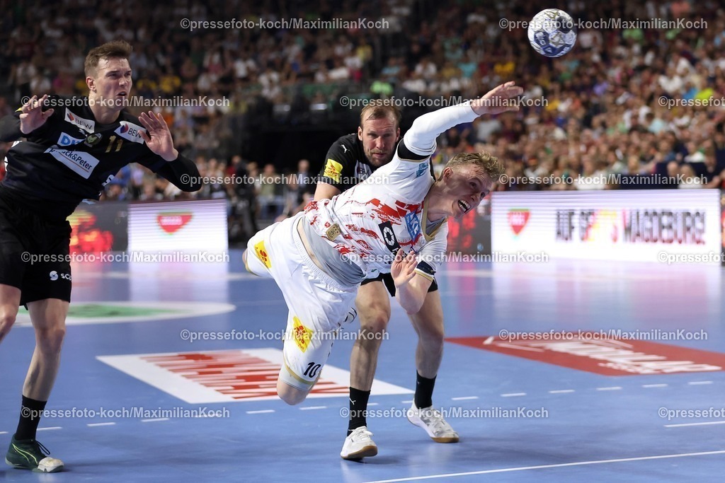 KoeEHF15062502037 | 15.06.2025, Handball, Finale TruckScout24 EHF FINAL4, LANXESS arena Köln, Füchse Berlin - SC Magdeburg: Gisli Kristjansson (Magdeburg #10) 