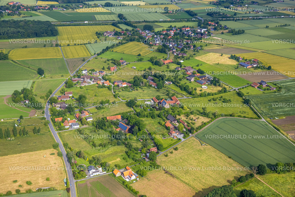 Hamm220602182 | Luftbild, Ortsansicht Norddinker, Uentrop, Hamm, Ruhrgebiet, Nordrhein-Westfalen, Deutschland