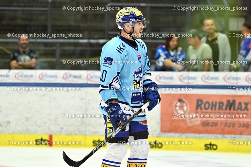 EC iDM Wärmepumpen VSV vs. KHL Sisak | #10 Thomas Vallant EC VSV, EC iDM Wärmepumpen VSV vs. KHL Sisak, EC iDM Wärmepumpen VSV vs. KHL Sisak am 02.09.2025 in Villach (Stadthalle Villach), Austria, (Photo by Bernd Stefan)