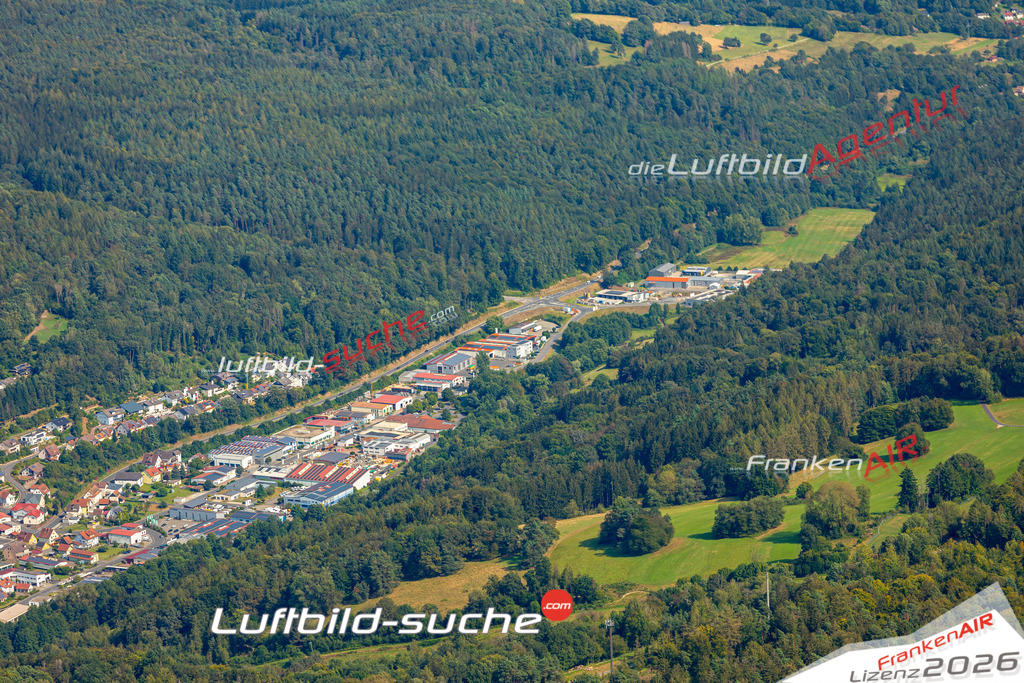 Das Luftbild zeigt :  Frammersbach - Die Luftaufnahme wurde 2024 vom UL-Flugzeug aus erstellt ( keine Drohne ) - Hochauflösende Luftaufnahme - Für grossformatige Ausdrucke geeignet. Die Geschenkidee !Mit Lizenz und Bildrechte bestellbar