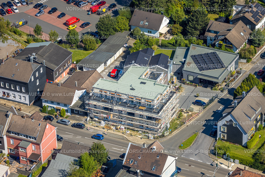 Gevelsberg240815142 | Luftbild, Baustelle mit Neubau an der Wittener Straße Ecke Birkenstraße, Klostermark, Gevelsberg, Ruhrgebiet, Nordrhein-Westfalen, Deutschland